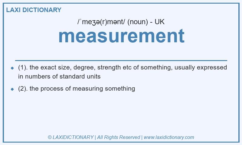 Definition measurement in British English
