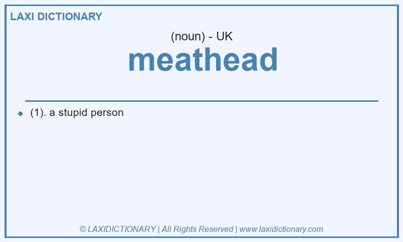 Definition meathead in British English