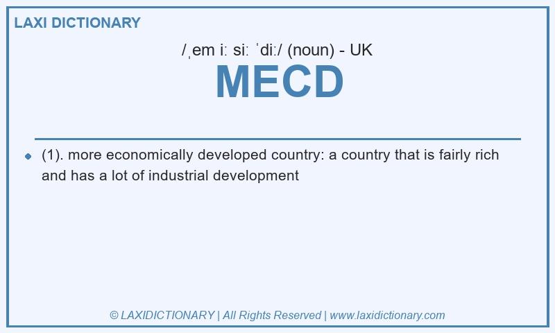 Definition MECD in British English
