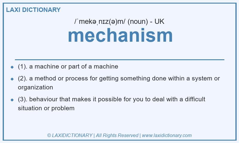Definition mechanism in British English