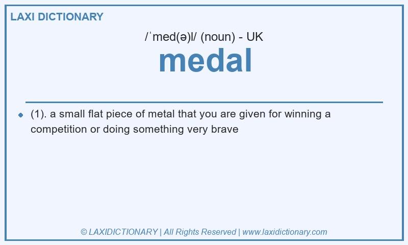 Definition medal in British English