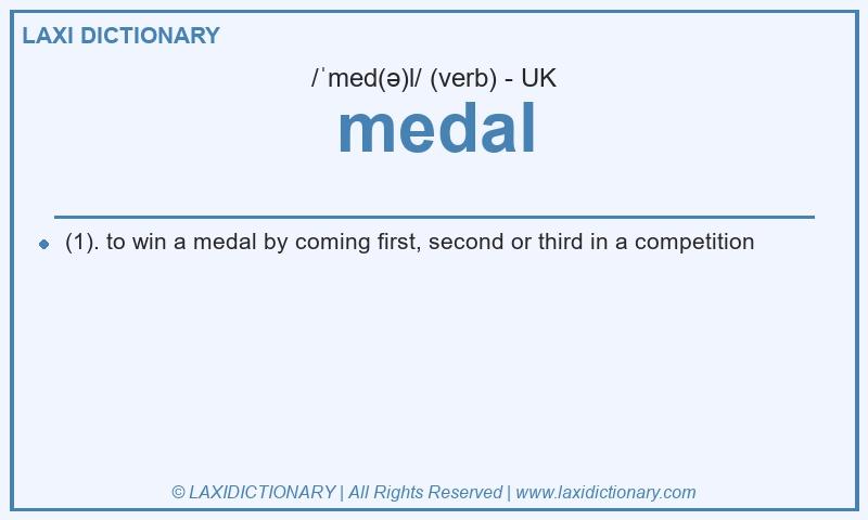 Definition medal in British English