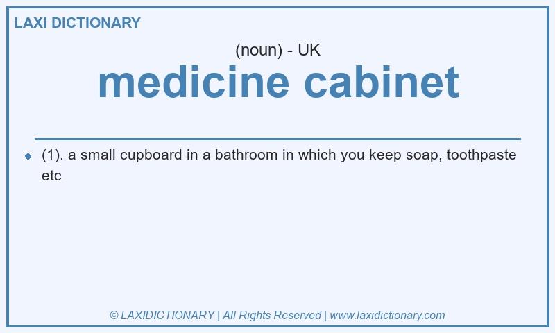 Definition medicine cabinet in British English