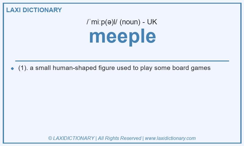 Definition meeple in British English