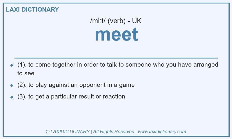 Definition meet in British English