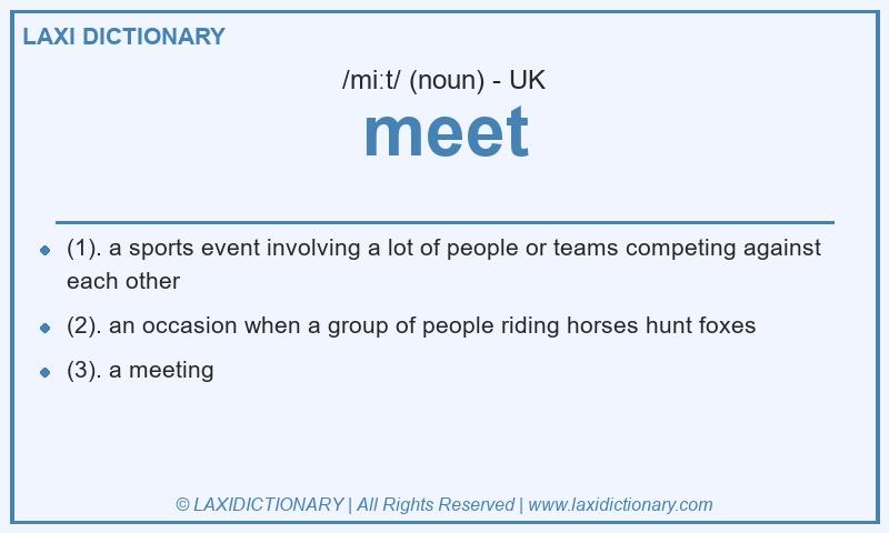 Definition meet in British English