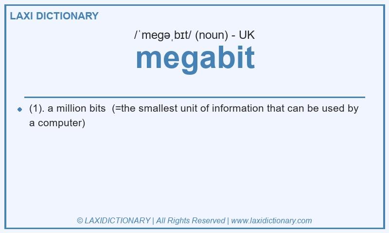 Definition megabit in British English