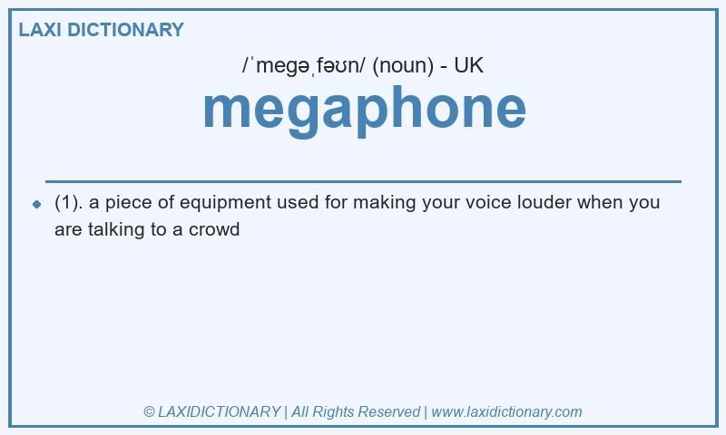 Definition megaphone in British English