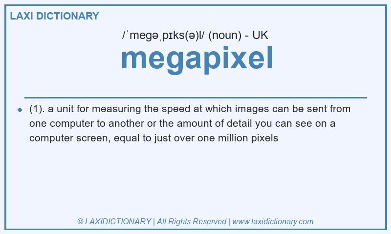 Definition megapixel in British English