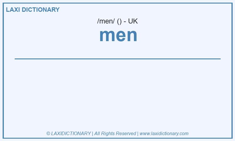 Definition men in British English