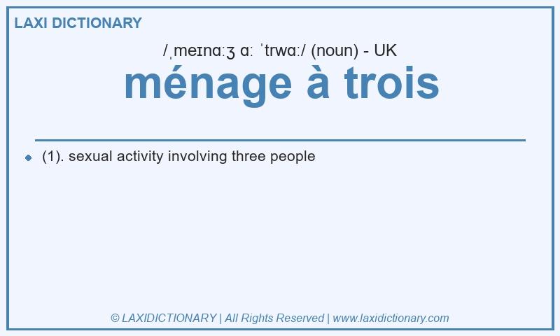 Definition ménage à trois in British English