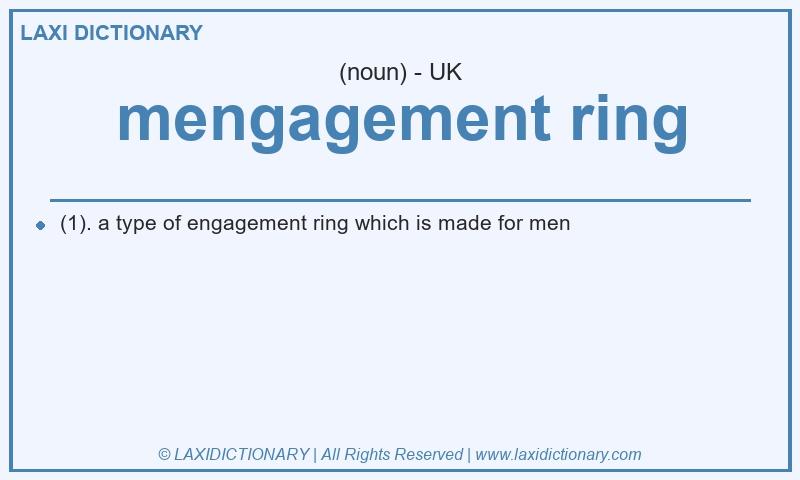 Definition mengagement ring in British English