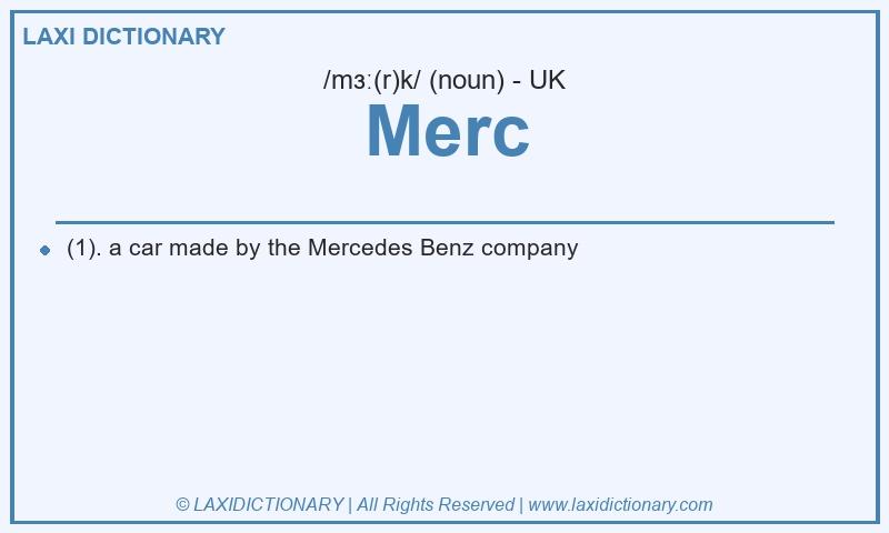 Definition Merc in British English