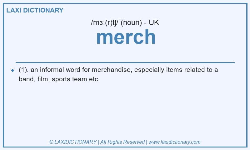 Definition merch in British English