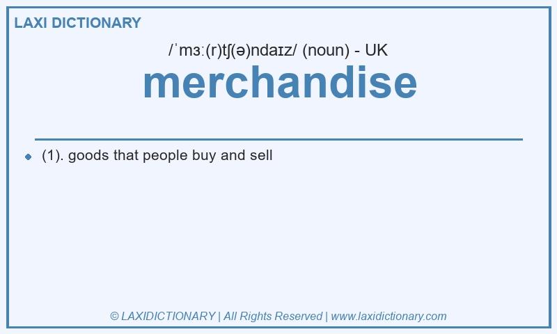 Definition merchandise in British English