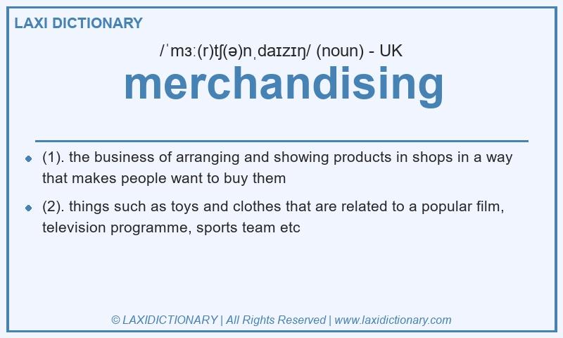 Definition merchandising in British English