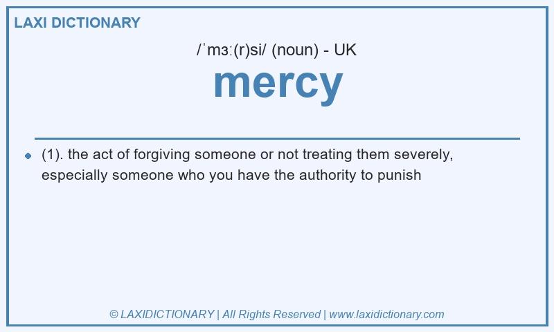 Definition mercy in British English