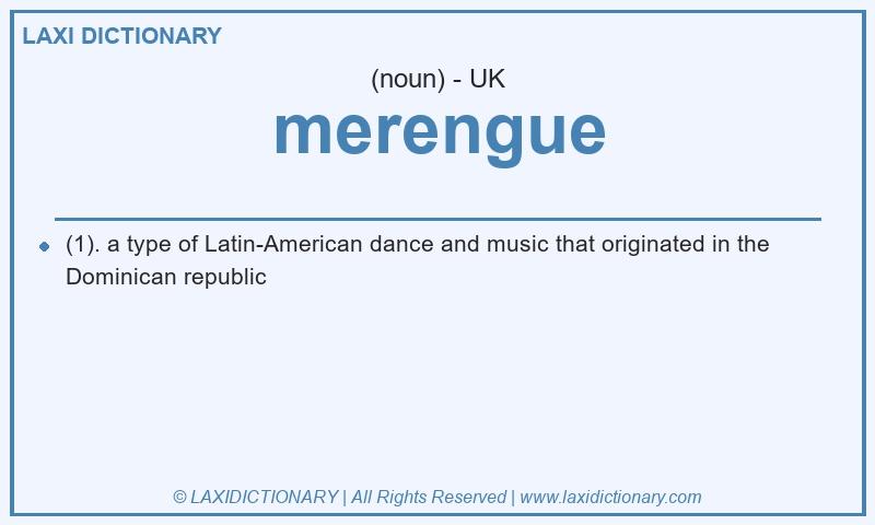 Definition merengue in British English