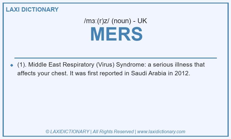 Definition MERS in British English