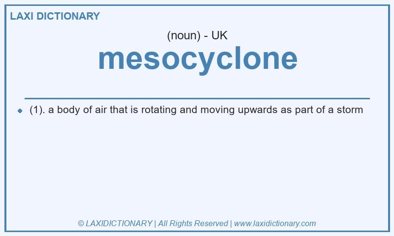 Definition mesocyclone in British English