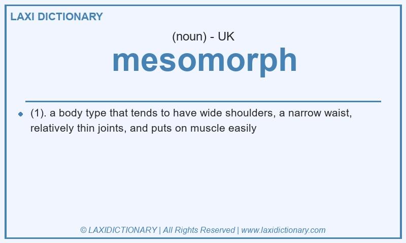 Definition mesomorph in British English