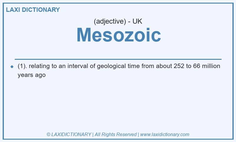 Definition Mesozoic in British English