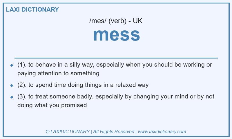 Definition mess in British English