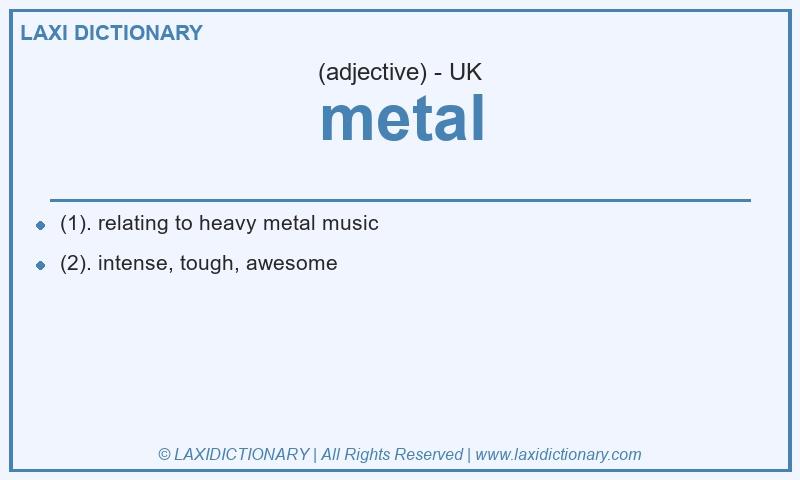 Definition metal in British English