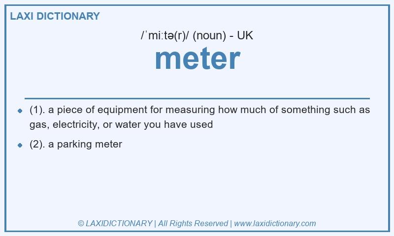 Definition meter in British English