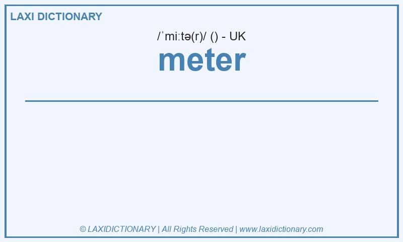 Definition meter in British English