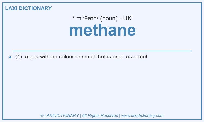 Definition methane in British English