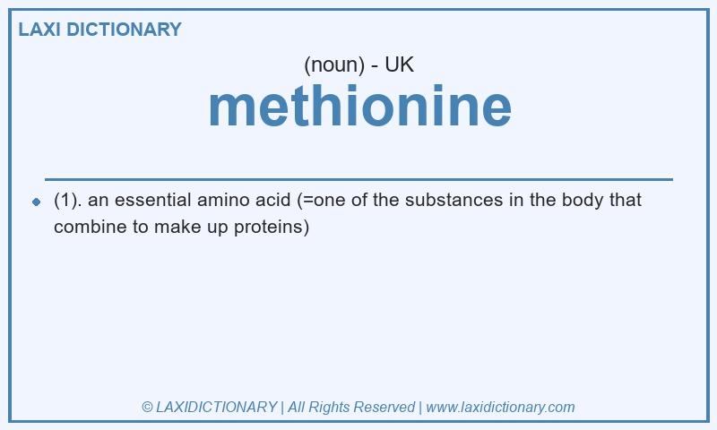 Definition methionine in British English