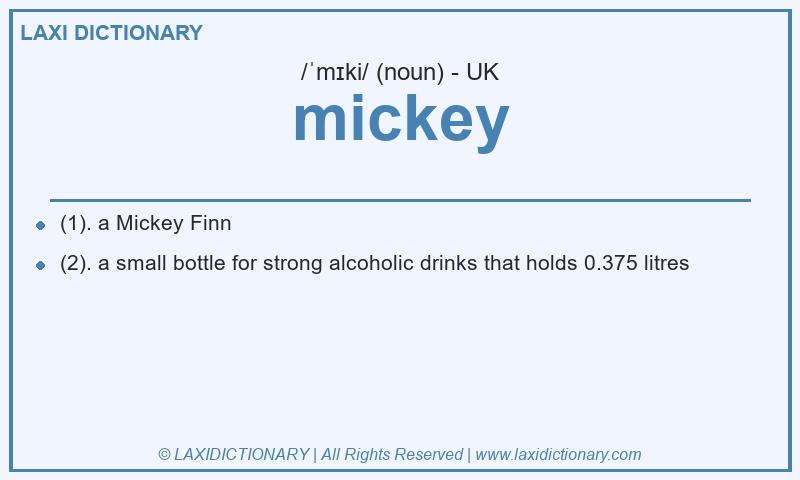 Definition mickey in British English
