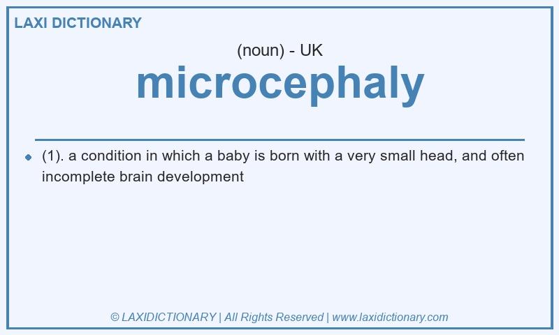Definition microcephaly in British English