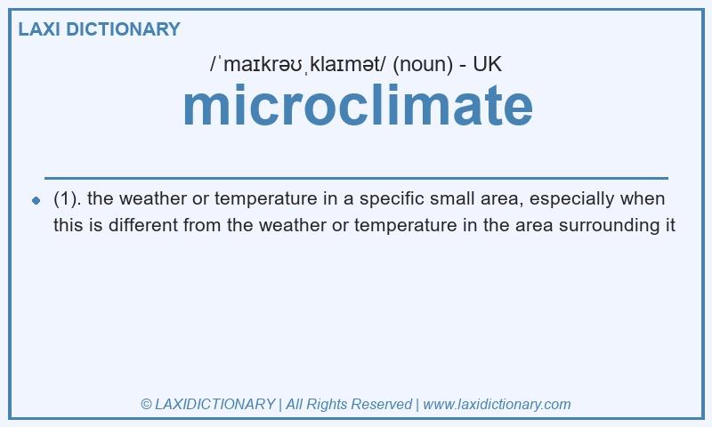 Definition microclimate in British English