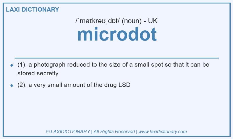 Definition microdot in British English