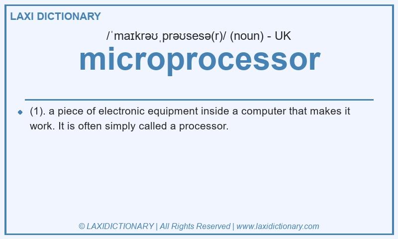 Definition microprocessor in British English