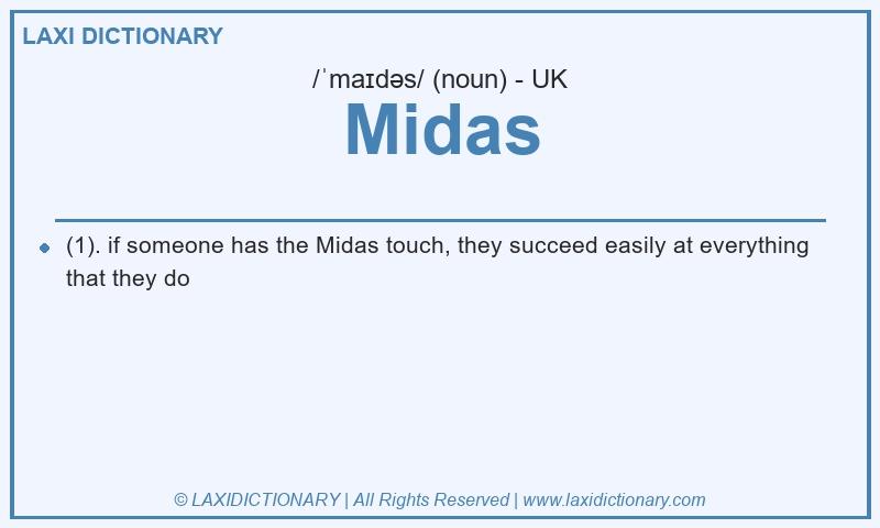Definition Midas in British English