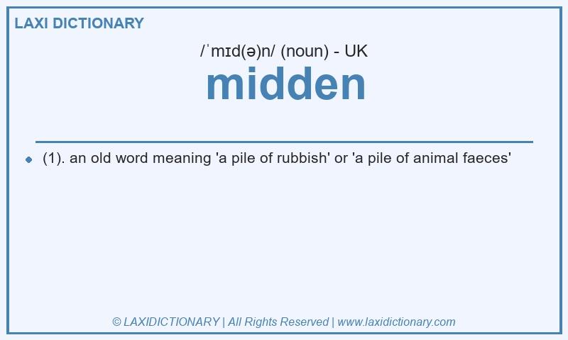 Definition midden in British English