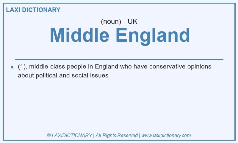 Definition Middle England in British English