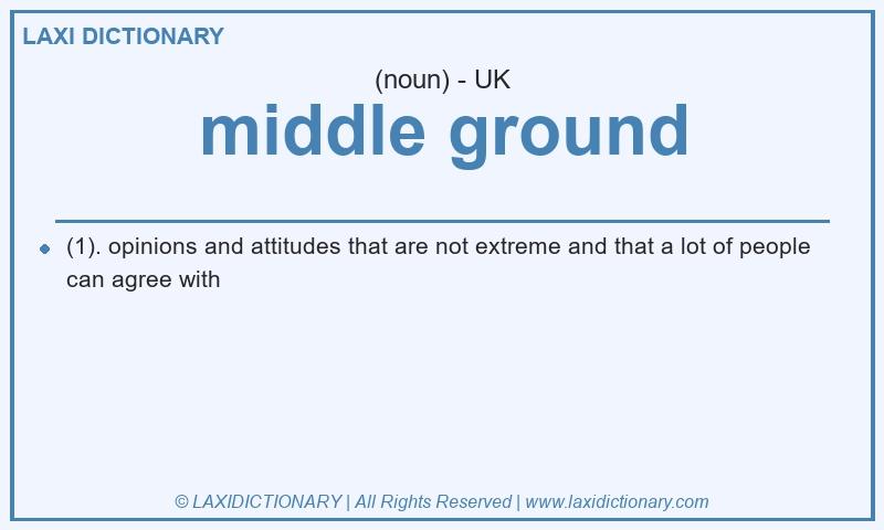 Definition middle ground in British English