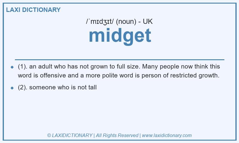 Definition midget in British English