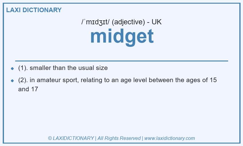 Definition midget in British English