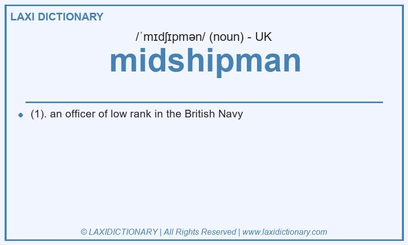 Definition midshipman in British English