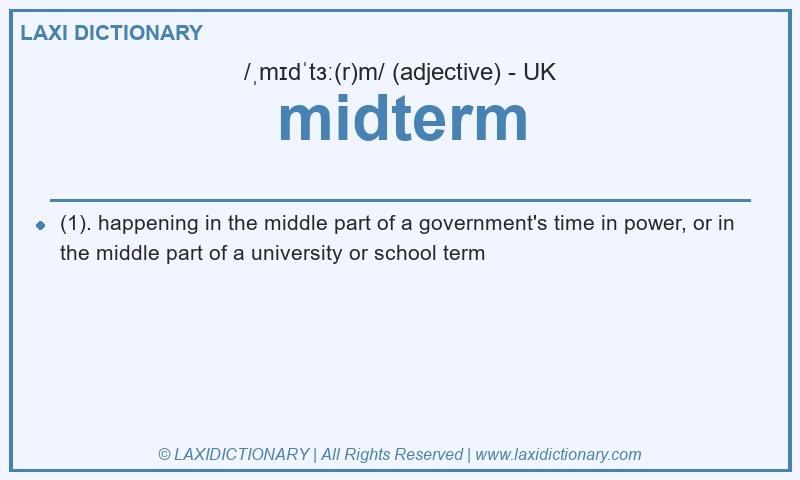 Definition midterm in British English