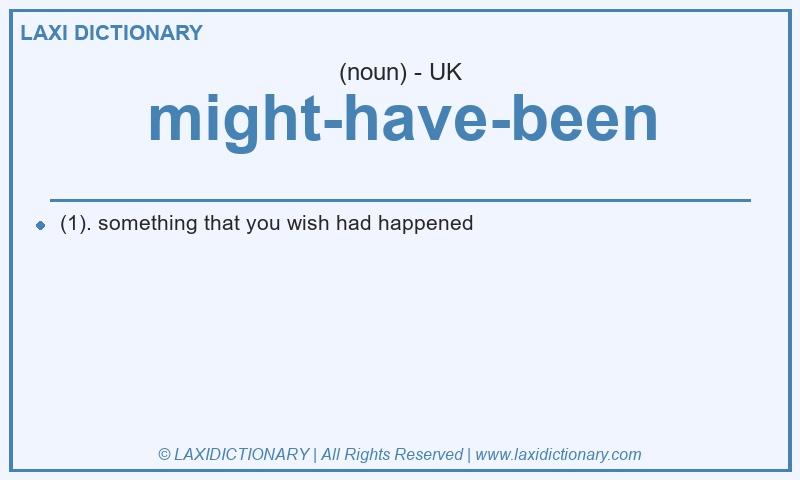 Definition might-have-been in British English