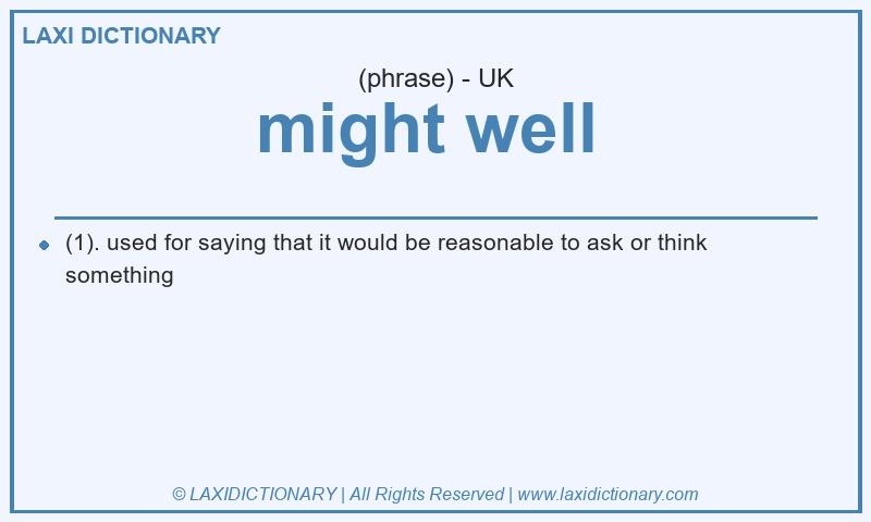 Definition might well  in British English