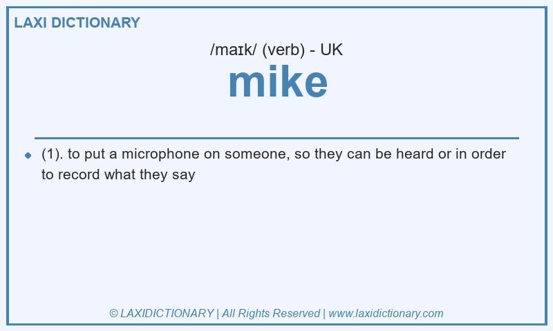 Definition mike in British English