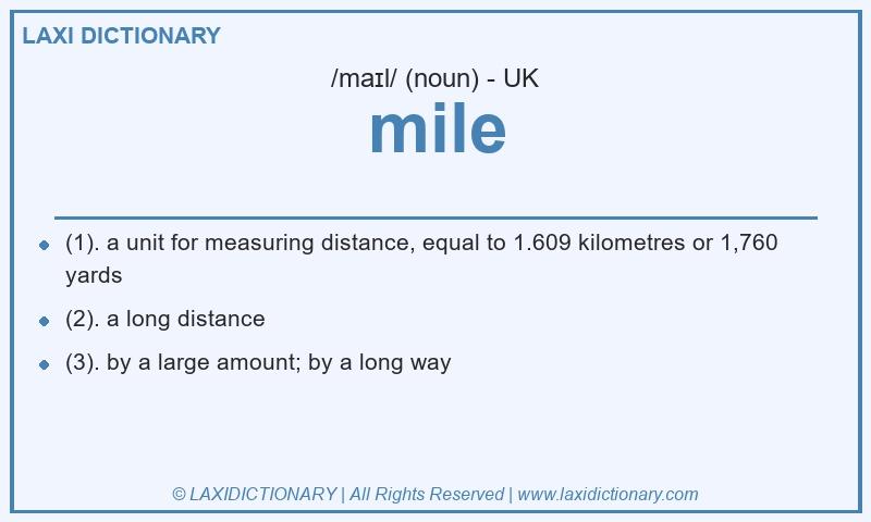 Definition mile in British English