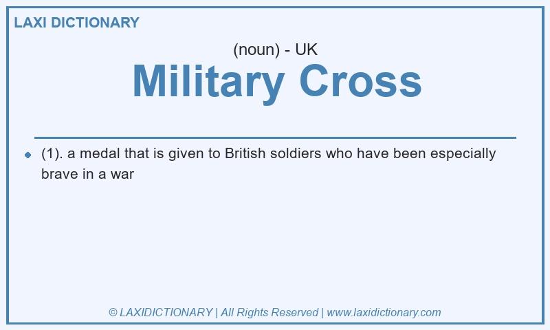 Definition Military Cross in British English